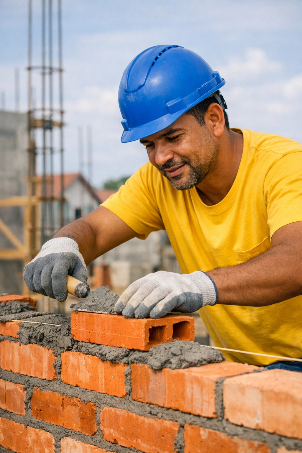 Profissional de construção e reforma em obra